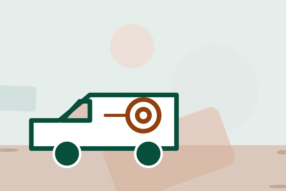 Illustration of a service van