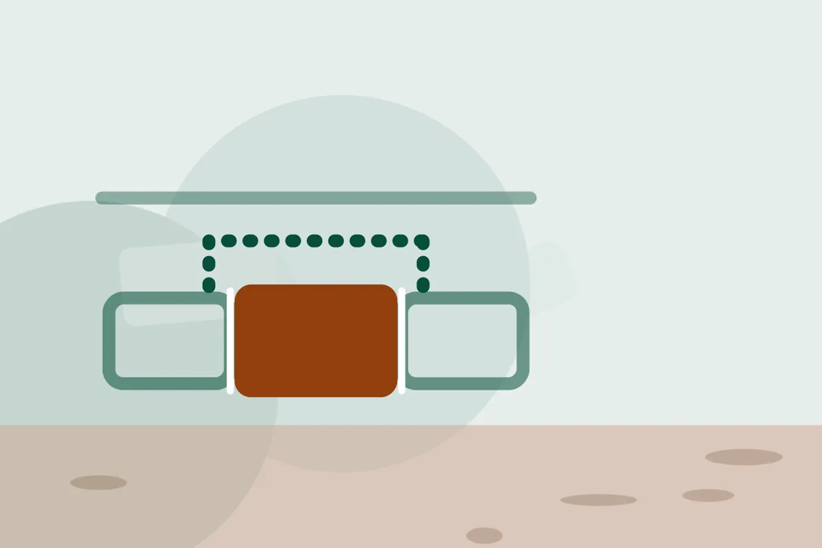 Illustration of a replacement pipe section between two old sections